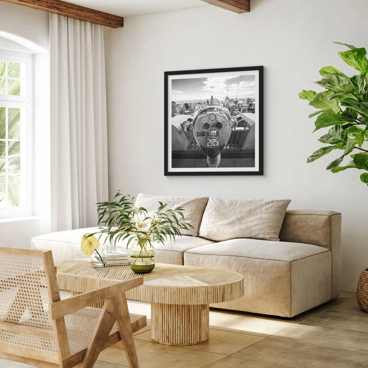 Pôster com moldura preta - A cidade das cidades - 40x40 cm