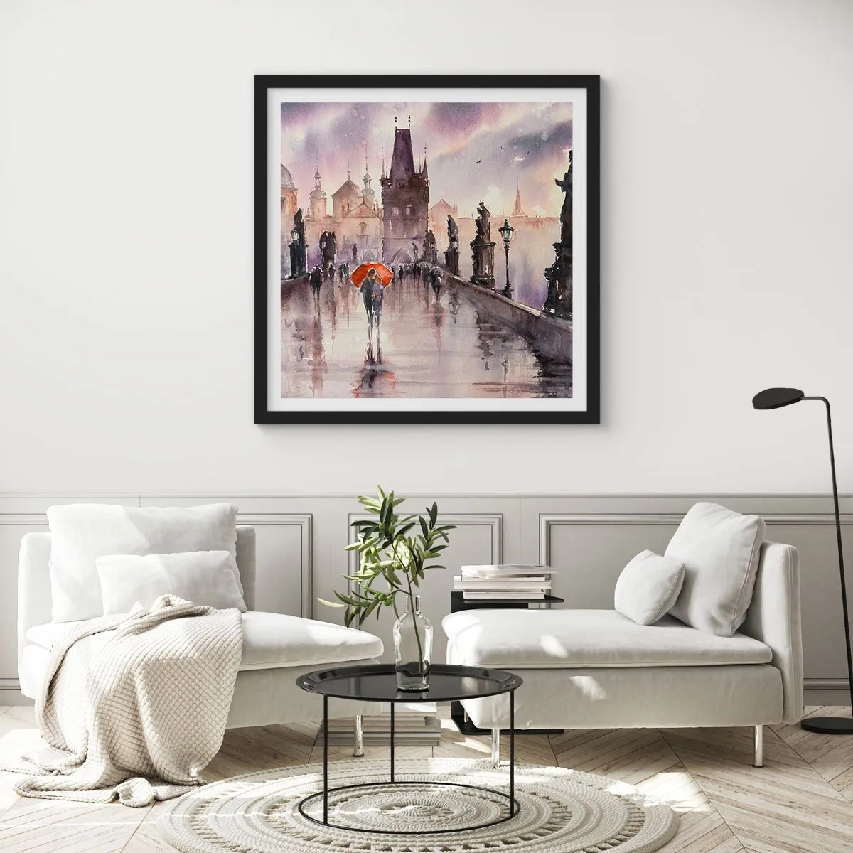 Pôster com moldura preta - Pessoas não mudam - 60x60 cm