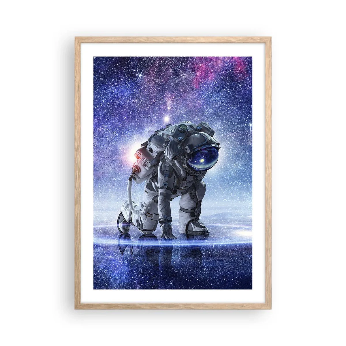 Pôster com moldura de carvalho claro - Céu estrelado acima de mim - 50x70 cm
