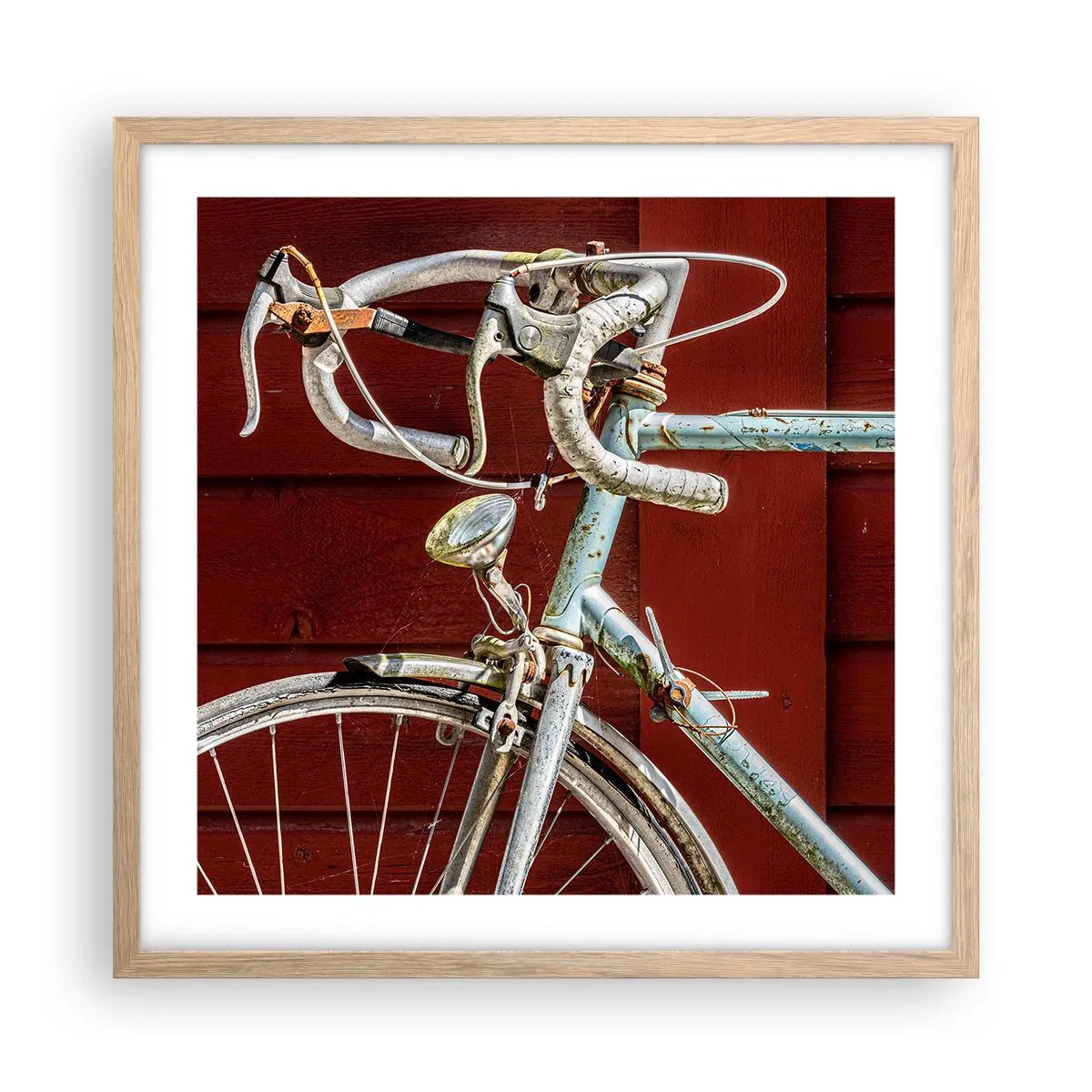 Pôster com moldura de carvalho claro - Feito para vencer - 50x50 cm