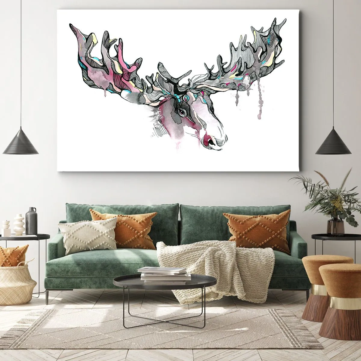 Quadro em tela - A coroa do Rei da Floresta - 100x70 cm