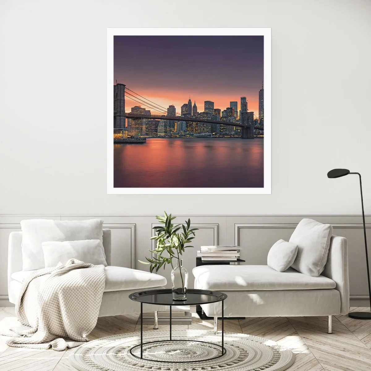 Pôster - Imersa no silêncio lilás - 60x60 cm