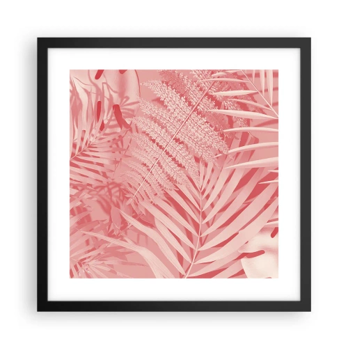 Pôster com moldura preta - Conceito cor-de-rosa - 40x40 cm