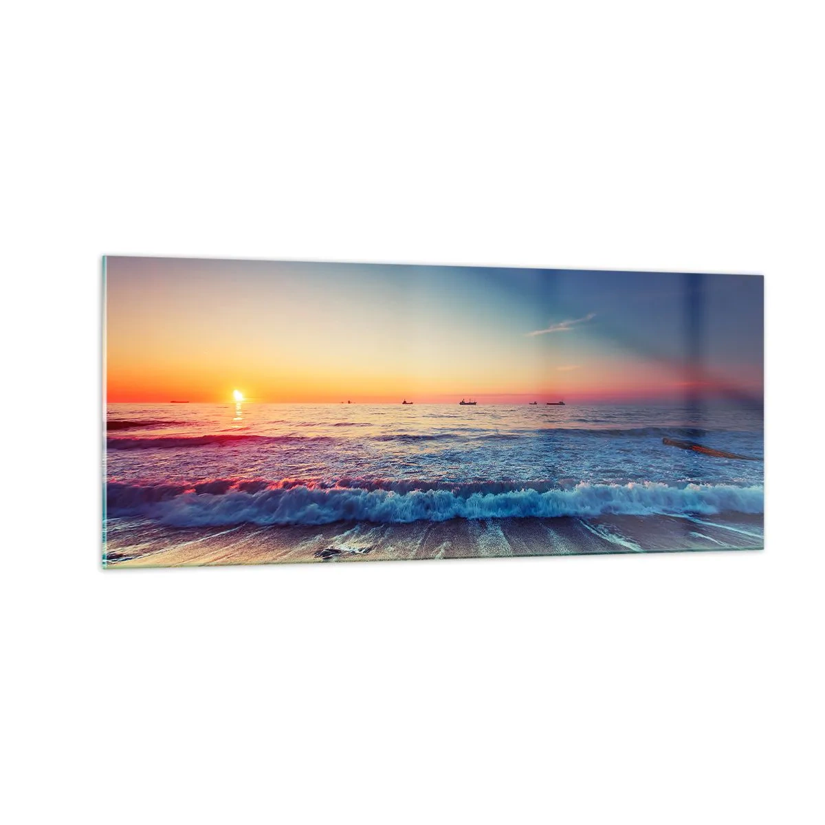 Quadro em vidro - E além do horizonte? - 100x40 cm