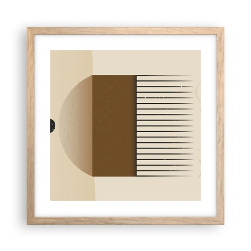 Pôster com moldura de carvalho claro - Diferentes estados - 40x40 cm