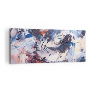 Quadro em tela - Dança louca da abstração - 100x40 cm