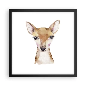 Pôster com moldura preta - A Natureza da Inocência - 40x40 cm