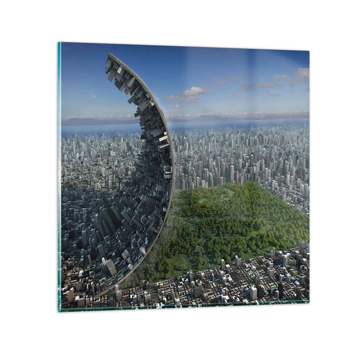 Quadro em vidro - A natureza é eterna - 30x30 cm