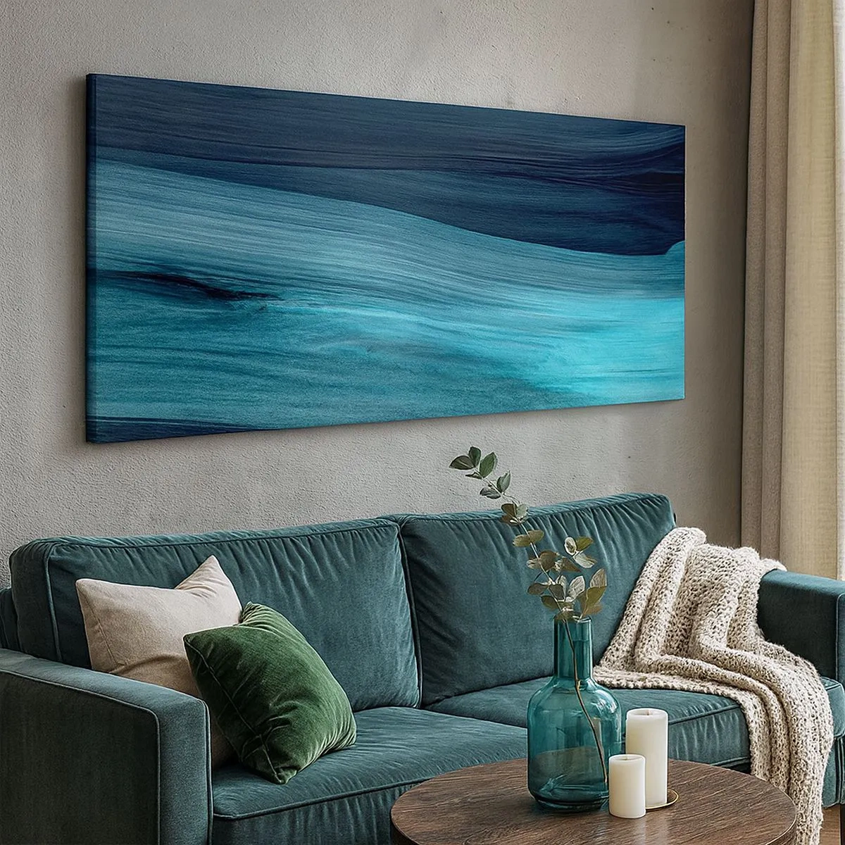 Quadro em tela - Vá com o fluxo - 100x40 cm