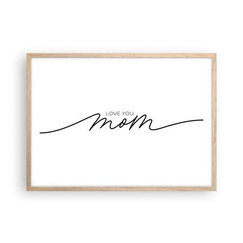 Pôster com moldura de carvalho claro - Uma grande emoção - 70x50 cm