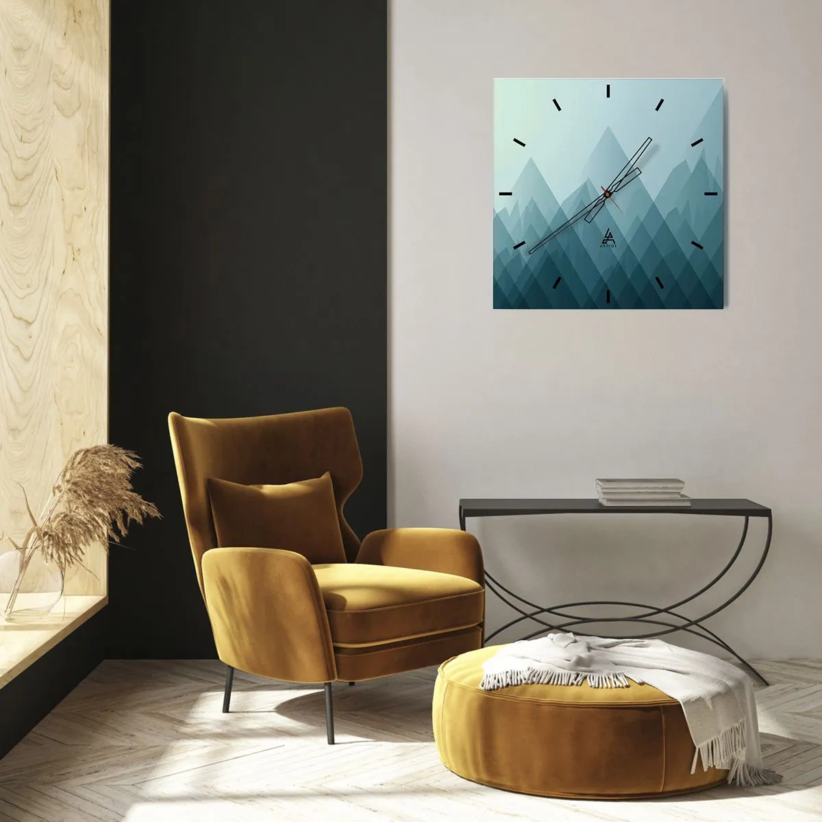 Relógio de parede - Relógio em vidro - Grande, maior, a maior - 30x30 cm