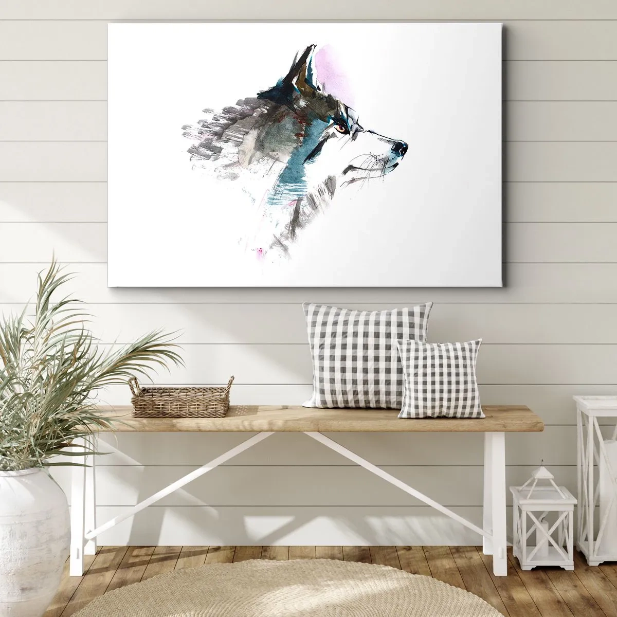 Quadro em tela - O tempo não come o lobo - 120x80 cm