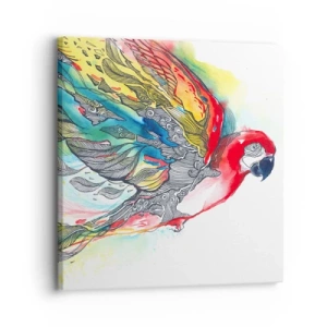 Quadro em tela - Viva com cor - 30x30 cm