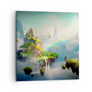 Quadro em tela - Meio do céu - as ilhas felizes - 70x70 cm