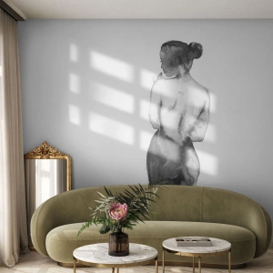 Papel de Parede Autocolante Deluxe Sticker - Com ela, o mundo desaparece - Mulher, Corpo de mulher, Gráficos - 350x256 cm