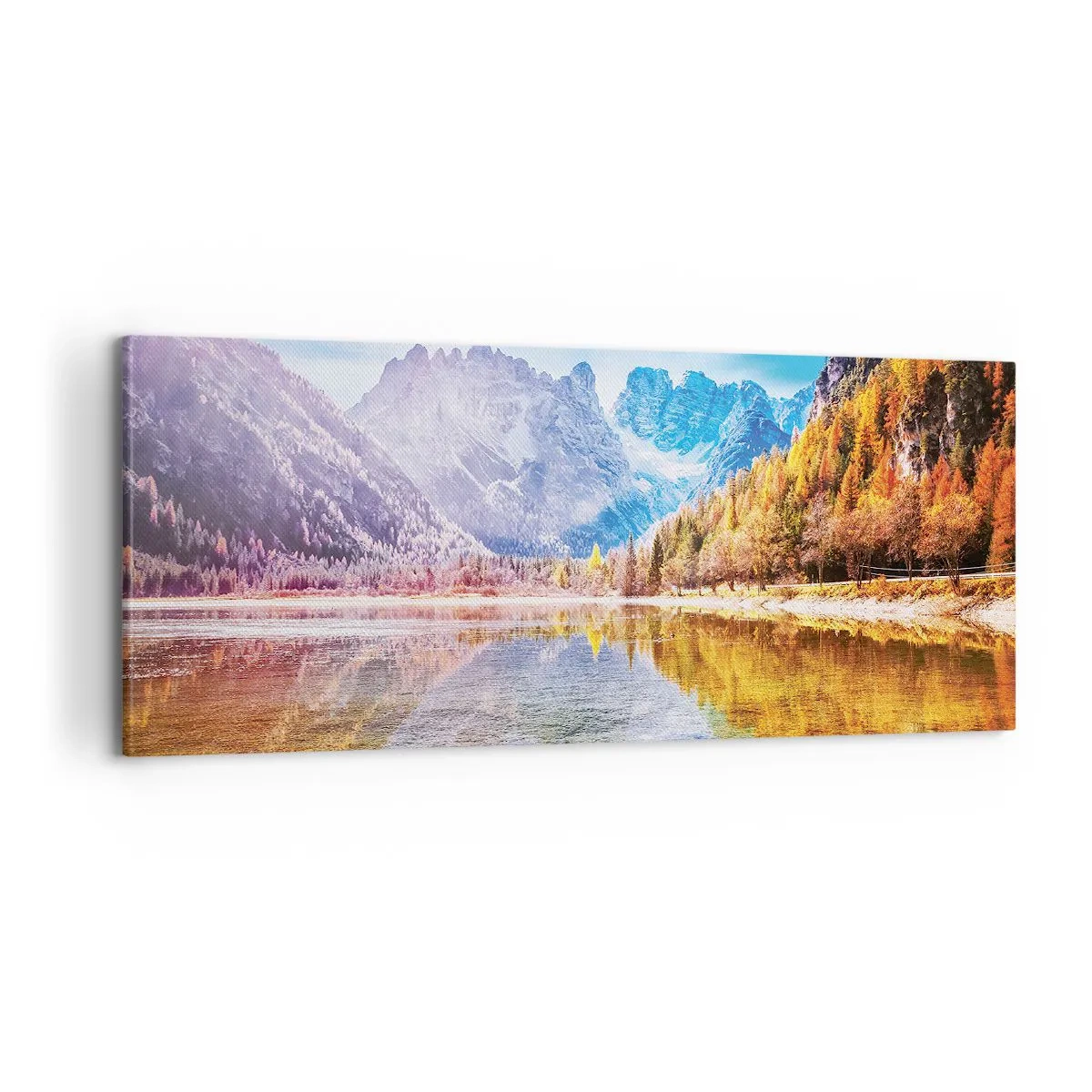 Quadro em tela - E nas montanhas é outono - 100x40 cm