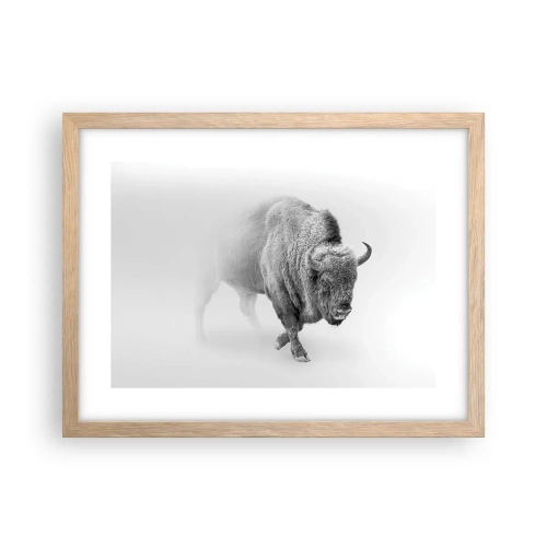 Pôster com moldura de carvalho claro - Rei da Pradaria - 40x30 cm