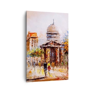 Quadro em tela - Passeio por Paris - 80x120 cm