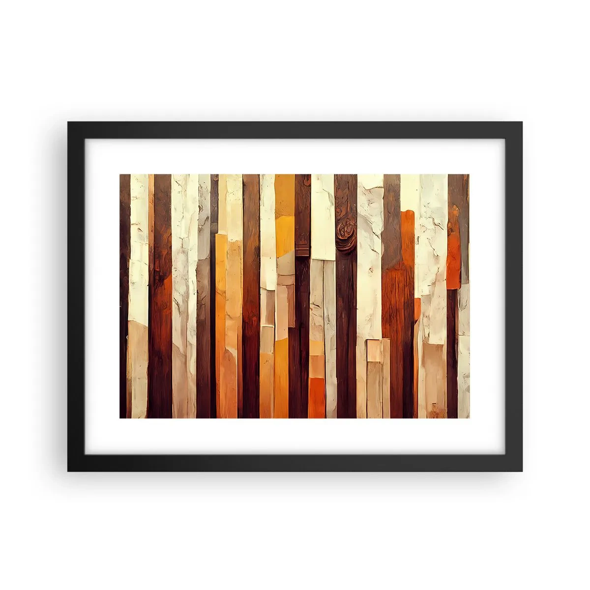 Pôster com moldura preta - Hino das árvores da floresta - 40x30 cm
