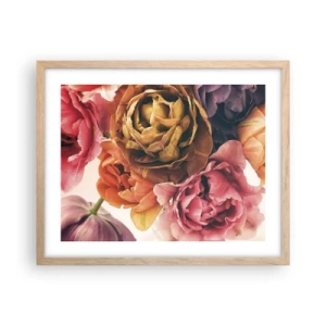 Pôster com moldura de carvalho claro - Celebração da vida - 50x40 cm