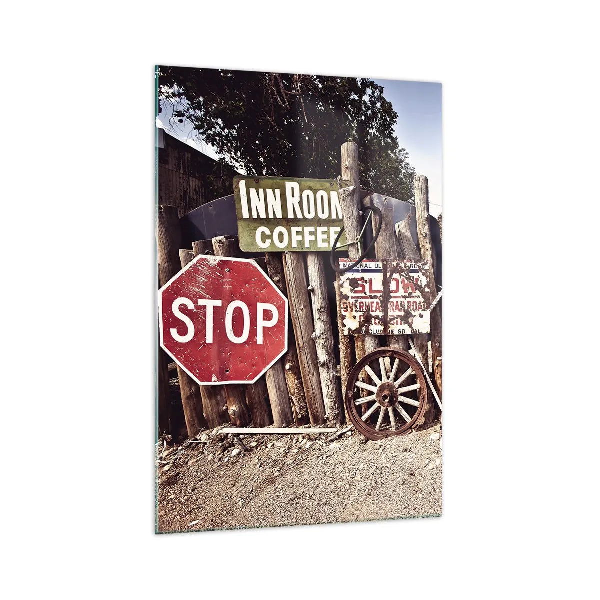 Quadro em vidro - E o tempo parou - 70x100 cm