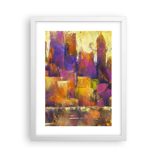 Pôster em moldura branca - Composição metropolitana - 30x40 cm
