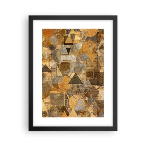 Pôster com moldura preta - O mundo em forma - 30x40 cm