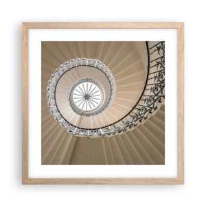 Pôster com moldura de carvalho claro - Dentro da casca - 40x40 cm