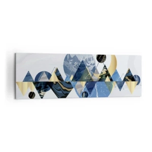 Quadro em tela - Paisagem geométrica - 160x50 cm
