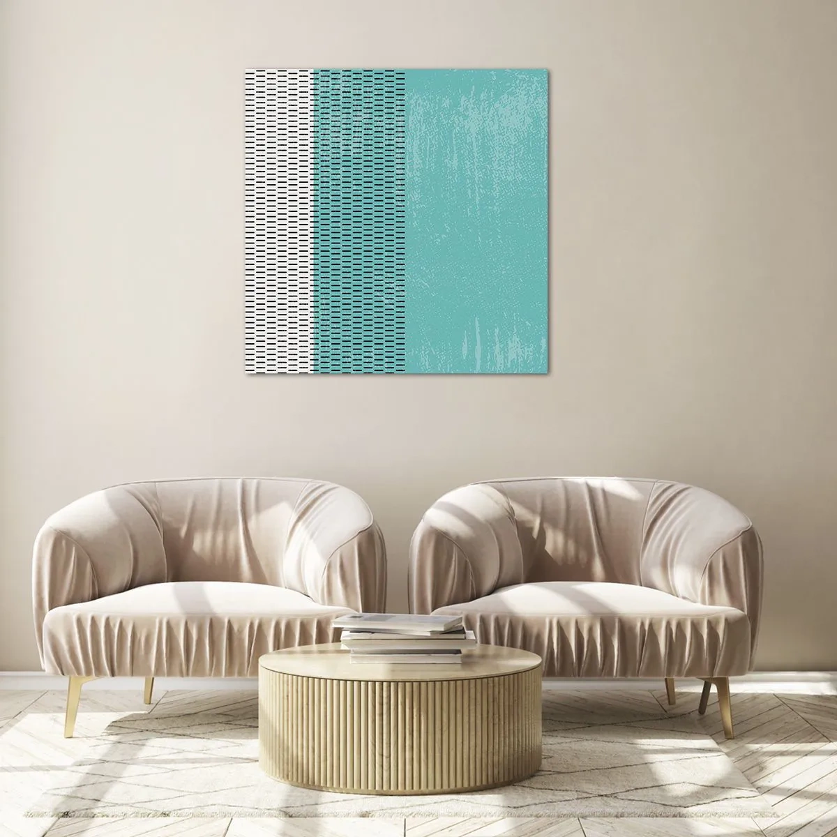 Quadro em vidro - Composição equilibrada - 30x30 cm