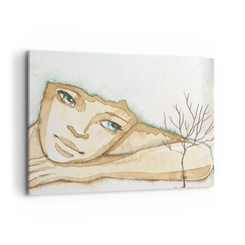 Quadro em tela - A árvore da poesia cresce do silêncio - 100x70 cm