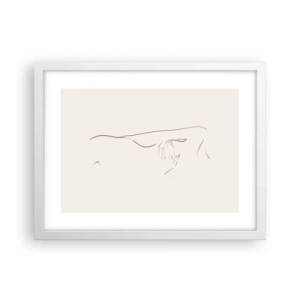 Pôster em moldura branca - A forma do desejo - 40x30 cm