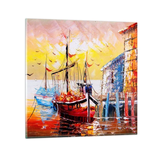 Quadro em vidro - Feliz retorno - 60x60 cm