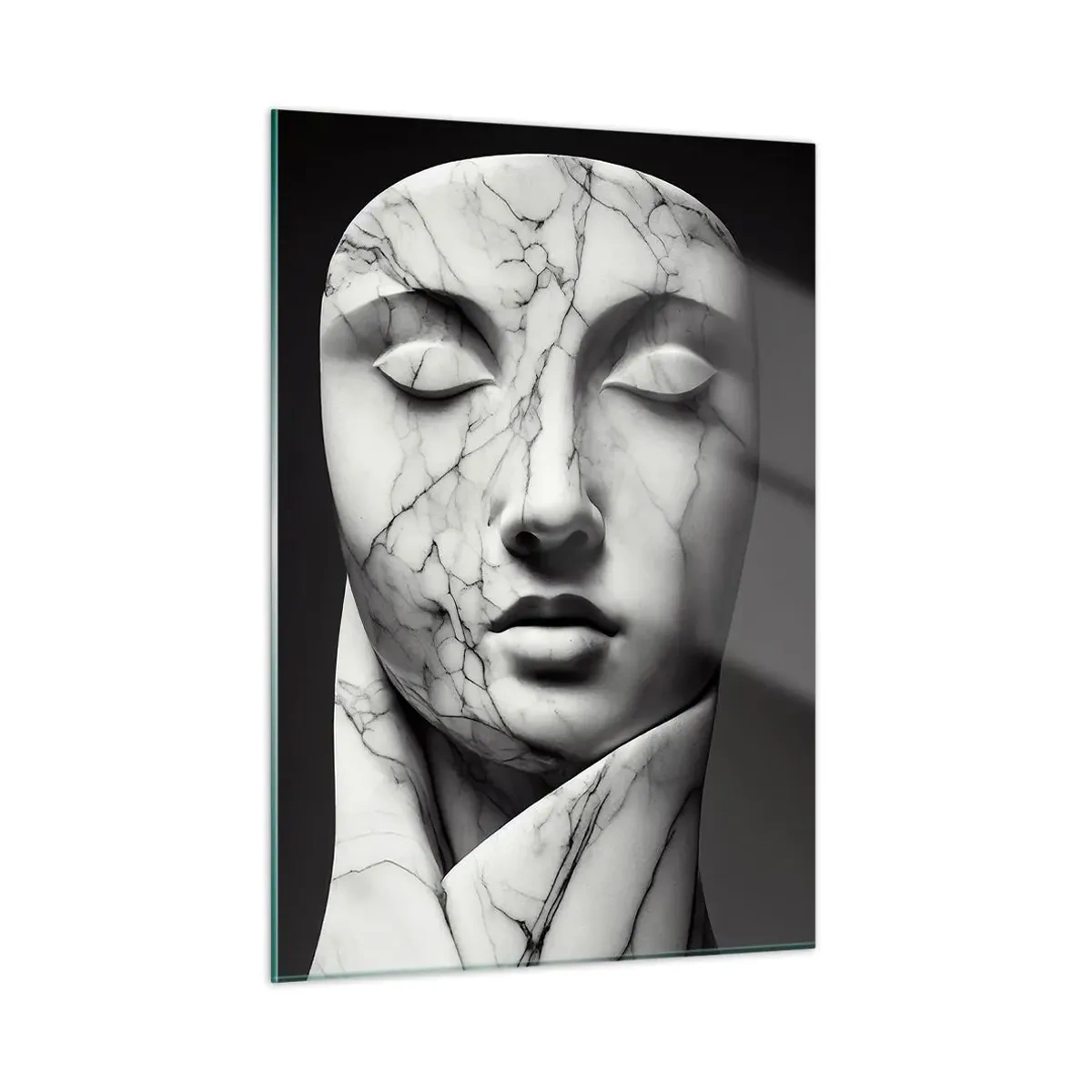 Quadro em vidro - Formas de mármore - 50x70 cm