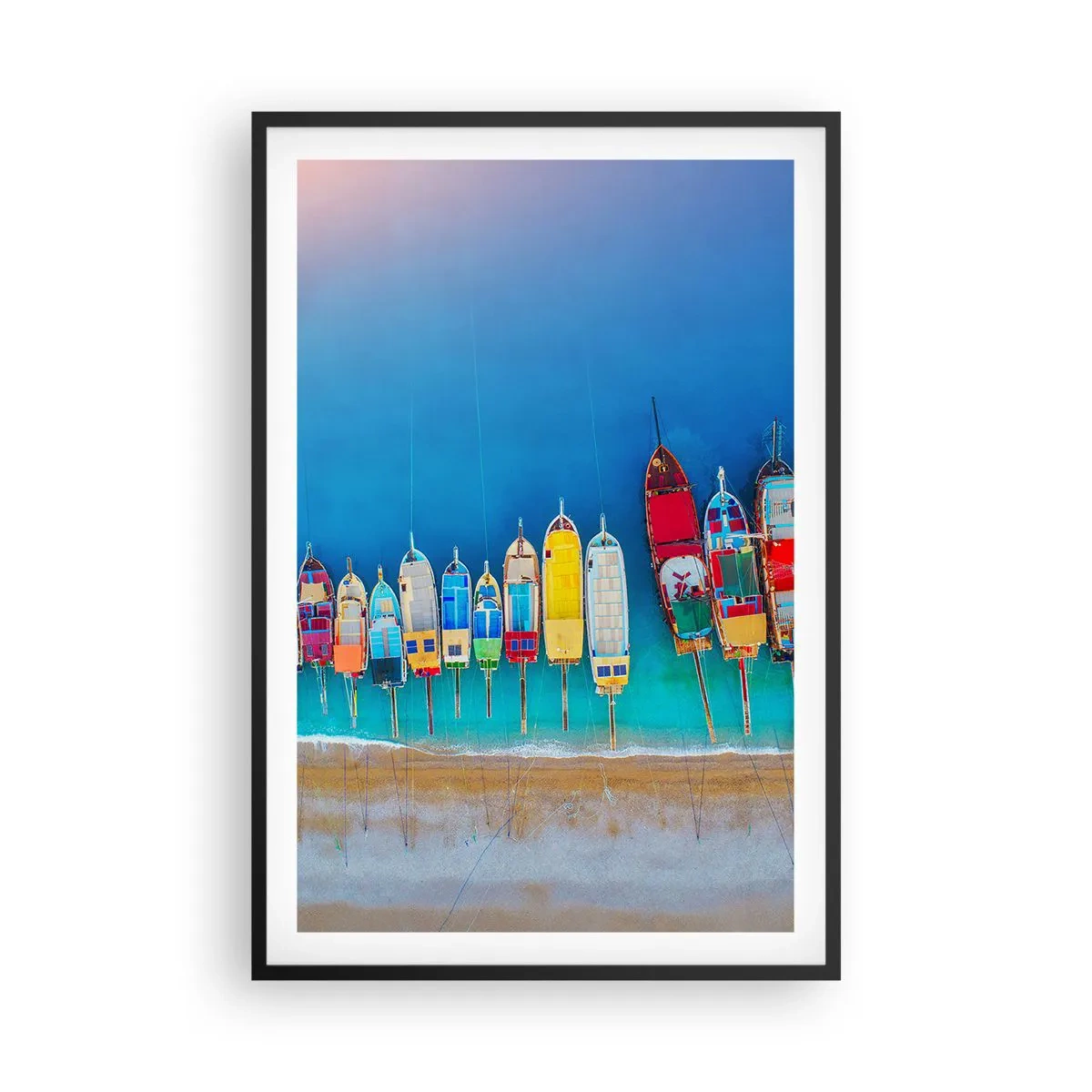 Pôster com moldura preta - Vista panorâmica - 61x91 cm