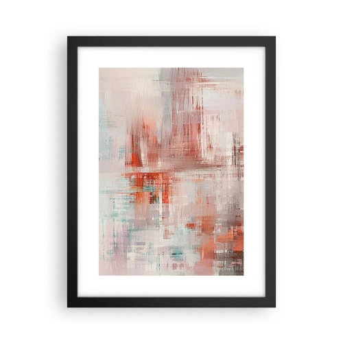 Pôster com moldura preta - Nebuloso. Mas rosa - 30x40 cm