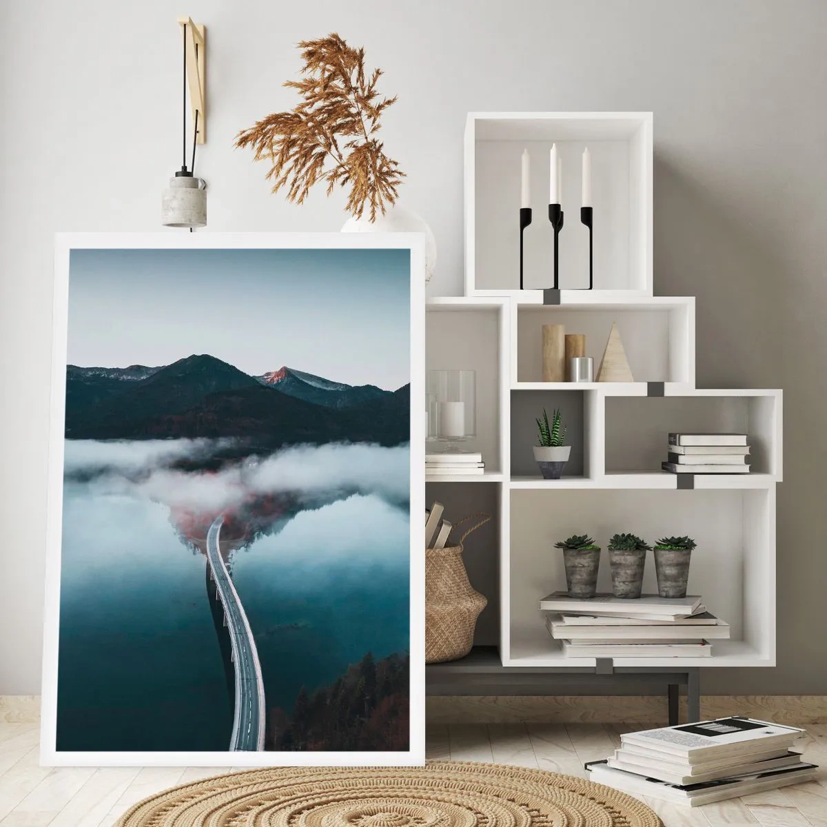 Pôster - Sobre a água tão lisa quanto um espelho - 61x91 cm