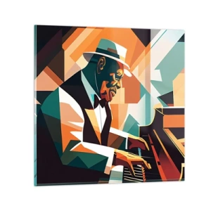 Quadro em vidro - Todo aquele jazz - 30x30 cm