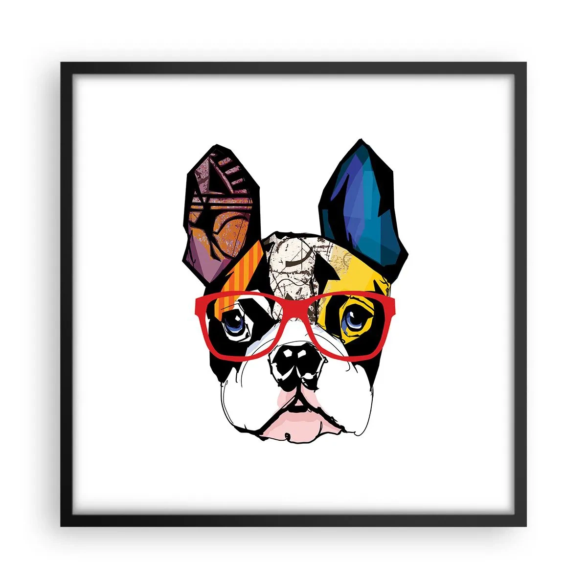 Pôster com moldura preta - Intelectual - 50x50 cm