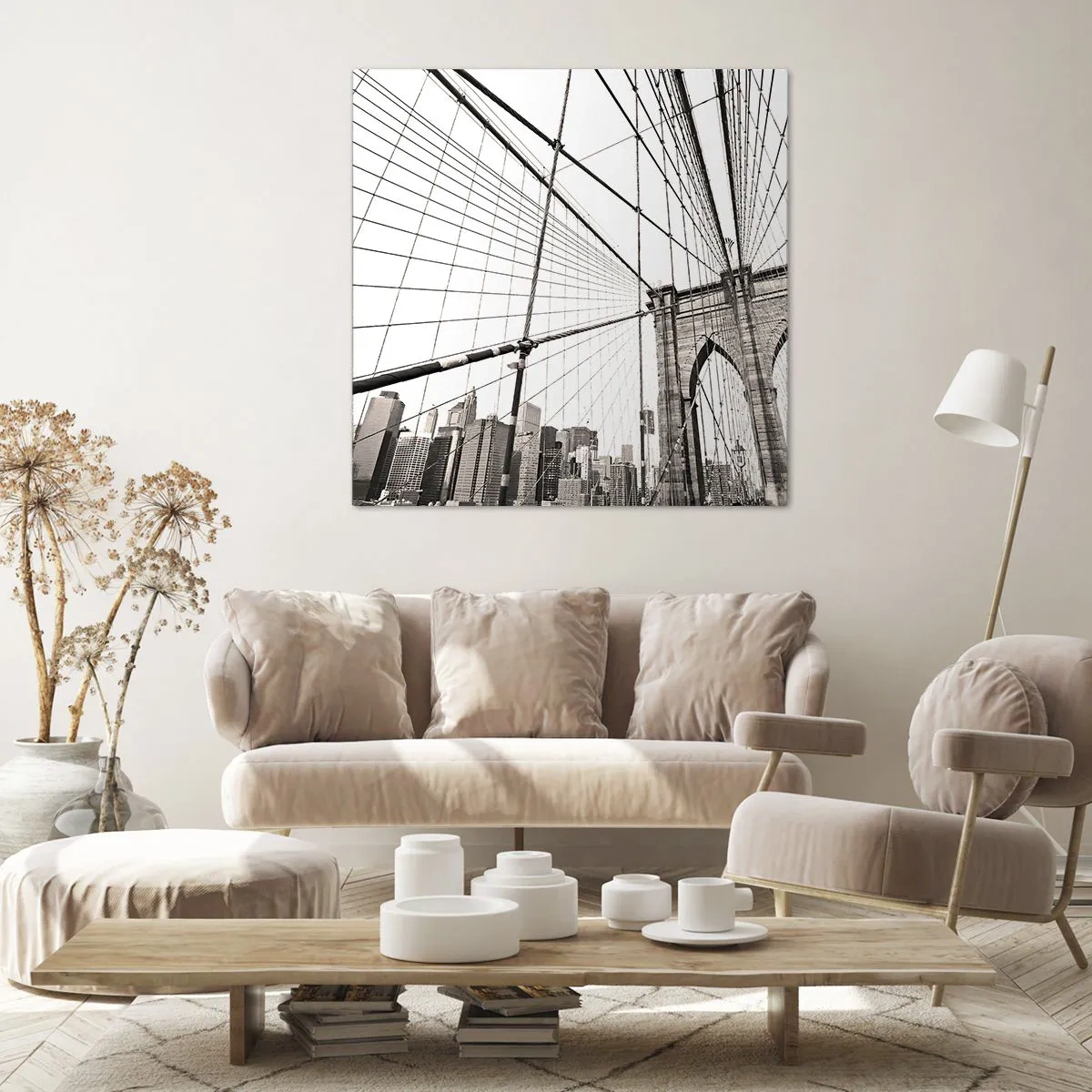 Quadro em tela - Catedral de Nova York - 30x30 cm