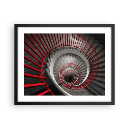 Pôster com moldura preta - Diversão de arquitetura - 50x40 cm