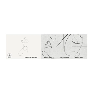 Amostra de papel de parede Premium Canvas - Enrolada em sonhos - Mulher, Gráficos, Pedaço - 100x30 cm