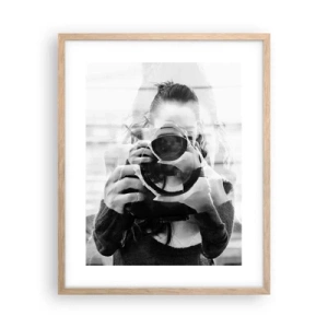 Pôster com moldura de carvalho claro - Criador e material - 40x50 cm