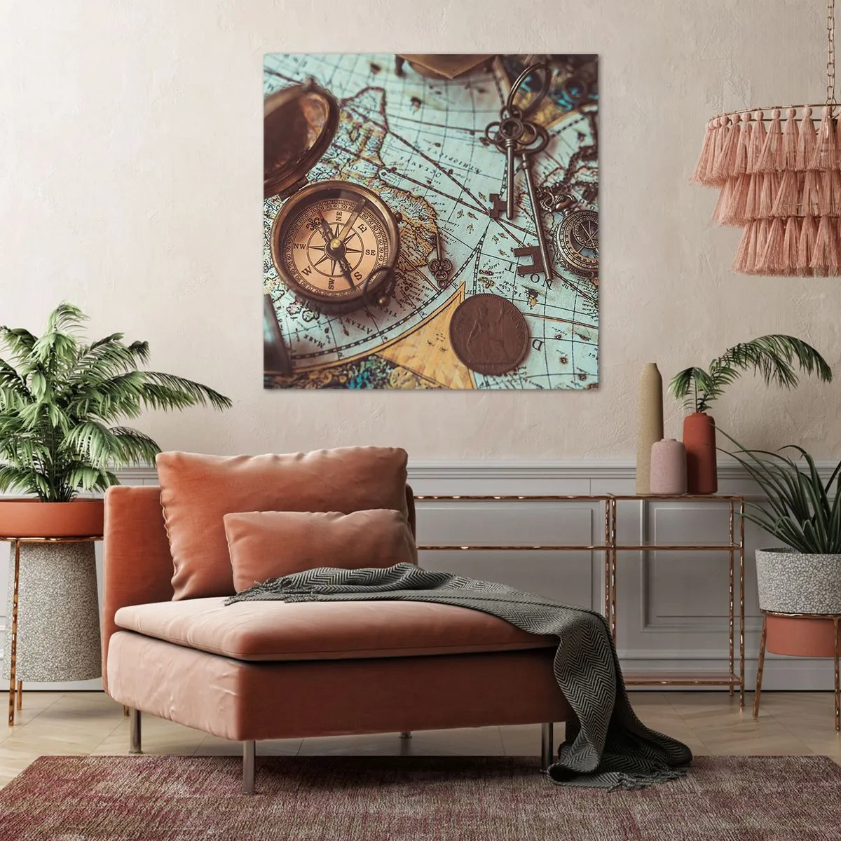 Quadro em tela - Para o aventureiro - 40x40 cm