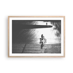 Pôster com moldura de carvalho claro - Em frente, pela cidade - 70x50 cm