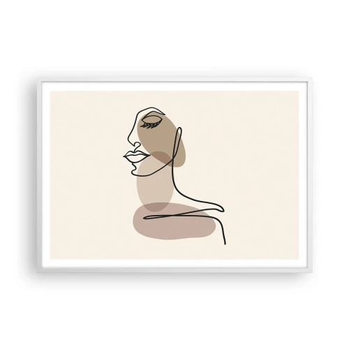 Pôster em moldura branca - Uma certa linha de beleza - 100x70 cm