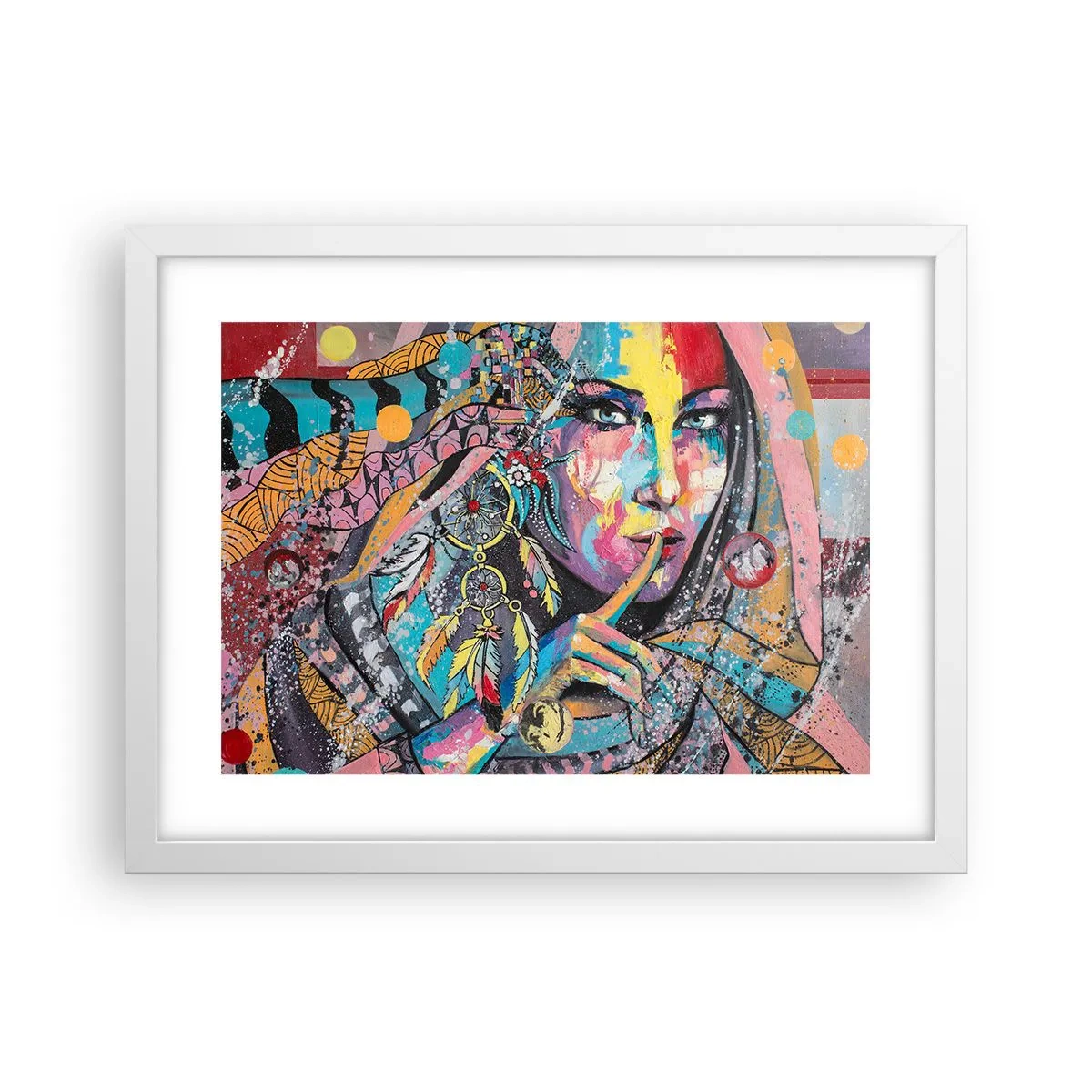 Pôster em moldura branca - Fique em silêncio até compreender - 40x30 cm