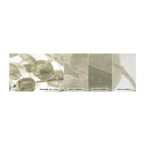 Amostra de papel de parede Premium Canvas - No começo eram folhas... - Flores, Calma, Folhas - 100x30 cm