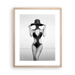 Pôster com moldura de carvalho claro - Meu nome é: Elegância - 40x50 cm