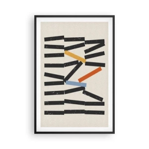 Pôster com moldura preta - Dominó – composição - 61x91 cm